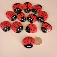 Sassi dipinti, naif, coccinelle 🐞 con  magnete 
