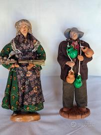Coppia statuine santon provenzali.