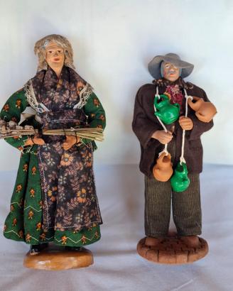 Coppia statuine santon provenzali.