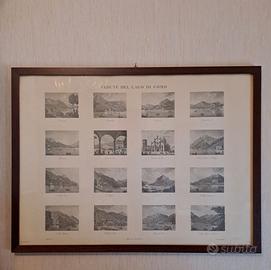 Litografia lago di como