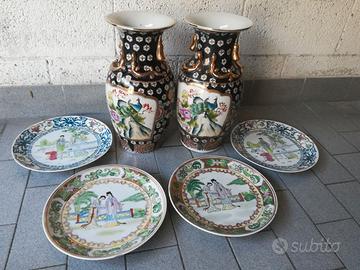 Vasi e piatti cinesi