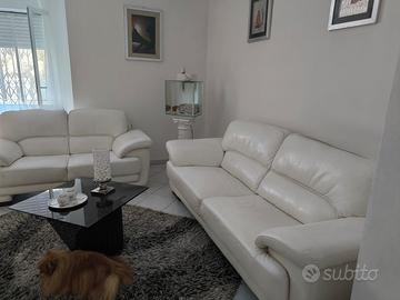 Set di due Divani in pelle bianca di Calibù
