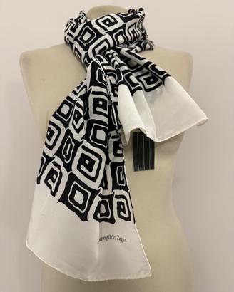 🌷 Grazioso Foulard Zegna 🌷 Nuovo 🌷Bianco e Nero