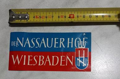 ETICHETTA DA VALIGIA WIESBADEN VINTAGE