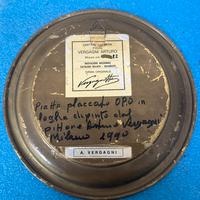 Piatto placato oro Arturo Vergagni 1990