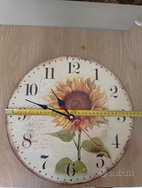 Orologio da parete quadrante con Girasoli