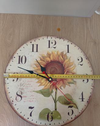 Orologio da parete quadrante con Girasoli