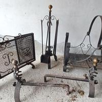 Kit attrezzi per camino ferro battuto