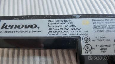 notebook lenovo batteria