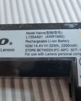 notebook lenovo batteria