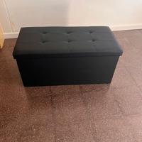 puff nero con scompartimento 