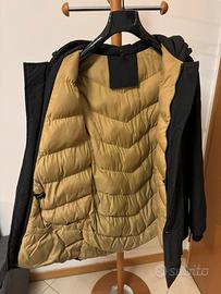 Giubbotto parka nero con cappuccio