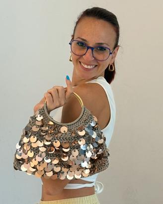 Borsa handmade con paillettes