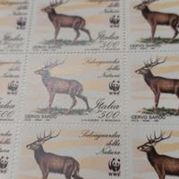 Foglio 50 francobolli salvaguardia cervo sardo 