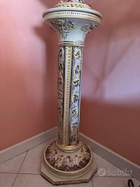 Vaso Capodimonte vintage con colonna