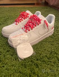 Sneakers basse SupremexNike Air Force 1 bianche/46
