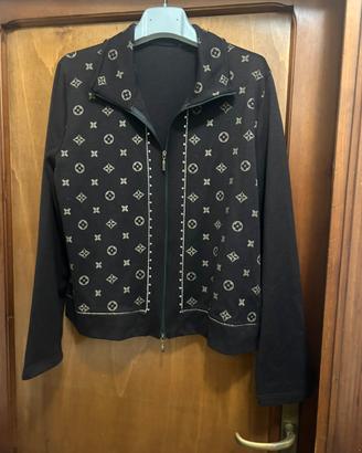 Cardigan con fantasia momogram ispirata