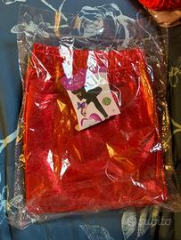 Leggins rosso satinato 