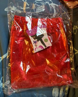 Leggins rosso satinato 