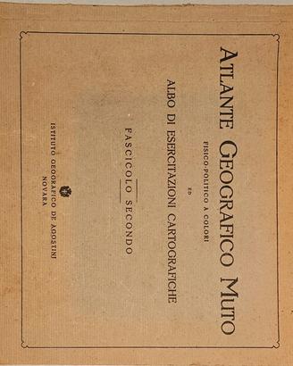 Mappe di Atlante cartografico muto di fine 1800