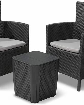Set Poltrone e tavolino Keter Da Esterno NUOVO
