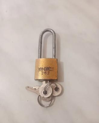 Lucchetto ad arco lungo in ottone Tri-Circle 262 (