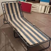 Lettino mare/giardino con tettino