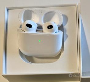 Apple AirPods 3ª Generazione  + Cober pelle nera