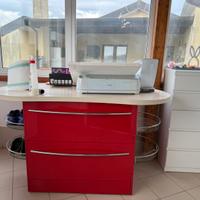 Isola cucina skyline snaidero con tavolo vetro