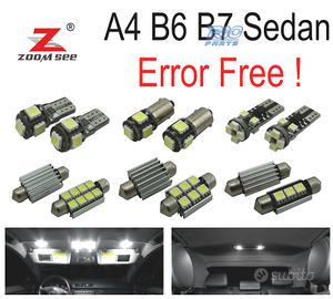 KIT 20 LAMPADE LED INTERNE PER AUDI A4 S4 RS4 B6 B