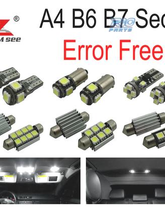 KIT 20 LAMPADE LED INTERNE PER AUDI A4 S4 RS4 B6 B
