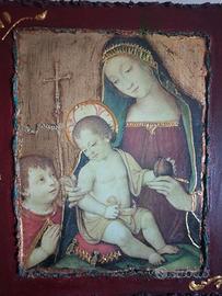 Quadro decoupage e pittura