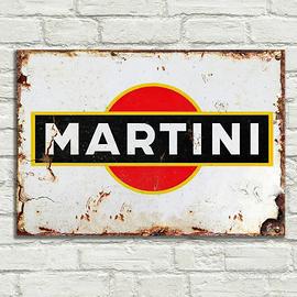 Targa murale in metallo Martini