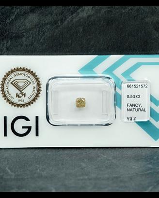 IGI Diamante Naturale Fancy Yellow 0.53ct VS