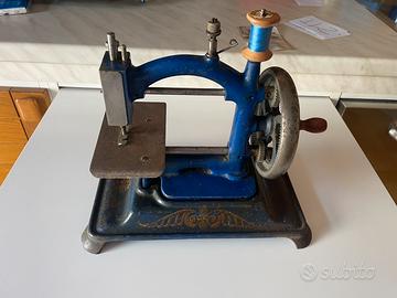 Rara Macchina Cucire Guhl & Harbeck 1910 Blu