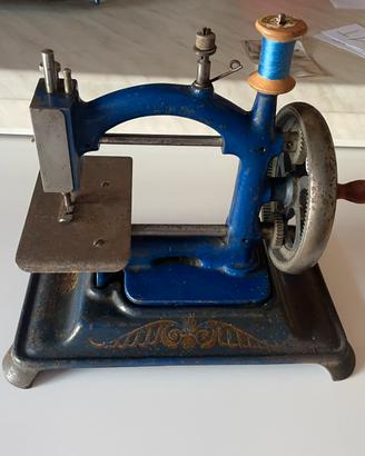 Rara Macchina Cucire Guhl & Harbeck 1910 Blu