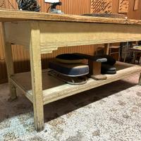 Grande bancone da lavoro artigianale vintage