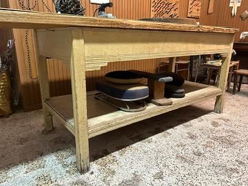 Grande bancone da lavoro artigianale vintage