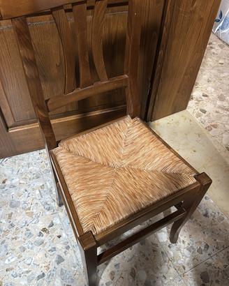 Sedie in legno pagliate