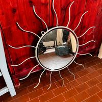 Specchio artigianale a forma di sole