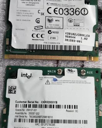 2 schede wireless wifi WLAN per pc