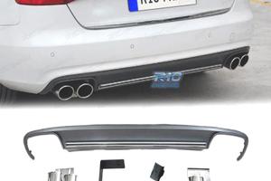 KIT DIFFUSORE AUDI A4 B8 11-15 LOOK S4 2 TERMINALI