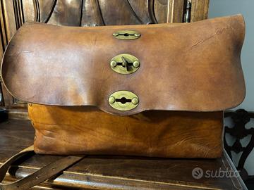 Borsa Postino originale in cuoio vintage