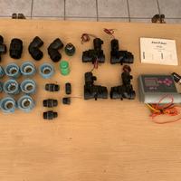 Centralina+elettrovalvole+raccordi irrigazione