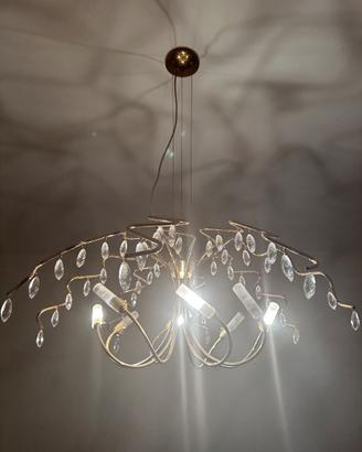 Lampadario moderno a sospensione con cristalli – e