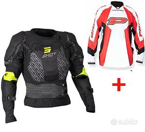 CORPETTO PETTORINA MOTO CROSS + MAGLIA PROGRIP