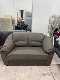 Divano 2 posti ecopelle tortora nuovo