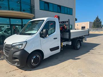 Renault master nuovo con ribaltabile e gru hc 33