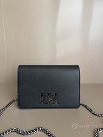 Borsa Elisabetta Franchi in pelle nera a tracolla