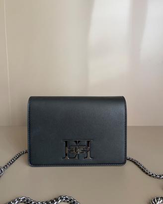 Borsa Elisabetta Franchi in pelle nera a tracolla